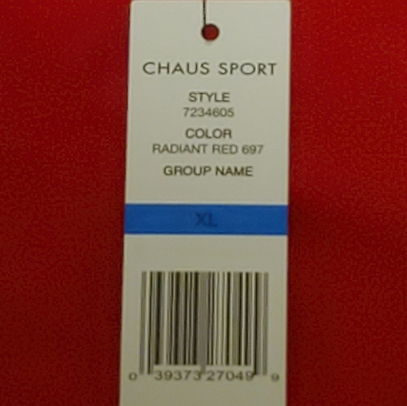 NWT Women's Red Sleeveless Shirt Chemise Vest Chaus Sport XL NEW! - Picture 2 of 8